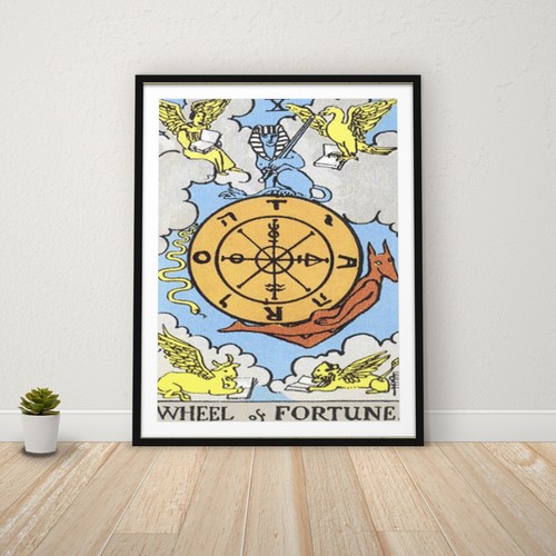 Wheel fortune tarot card - fortune,